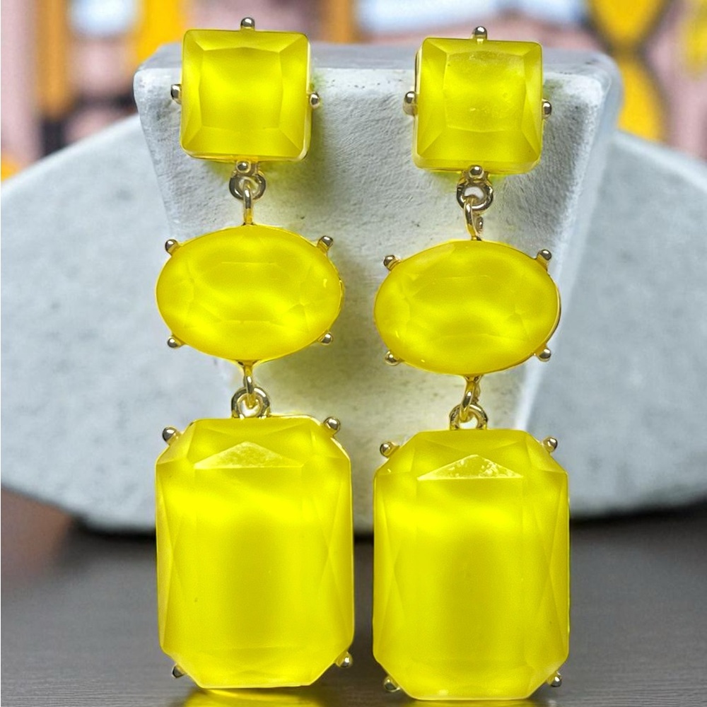 Yellow Statement Earrings